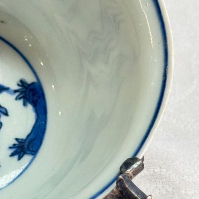 A Chinese blue and white silver-mounted 'Monkeys and Deer' bowl — foto 14