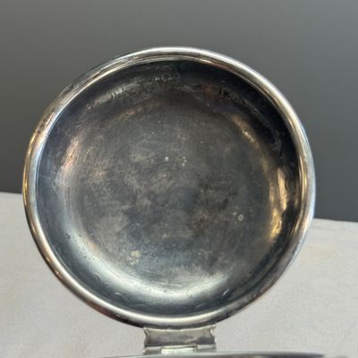 A Chinese blue and white silver-mounted 'Scholars' tankard — photo 11