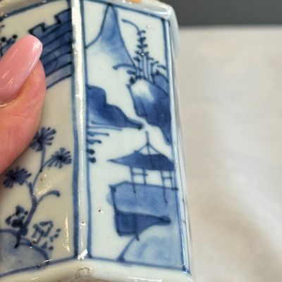 A Chinese blue and white tea caddy and cover — foto 5