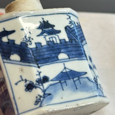 A Chinese blue and white tea caddy and cover — foto 6