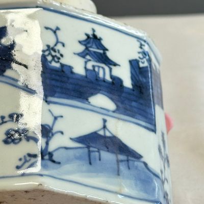 A Chinese blue and white tea caddy and cover — foto 9