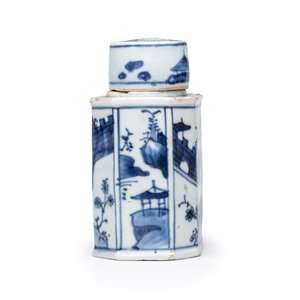 A Chinese blue and white tea caddy and cover — foto 2