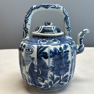 A Chinese blue and white wine pot and cover — 照片 7