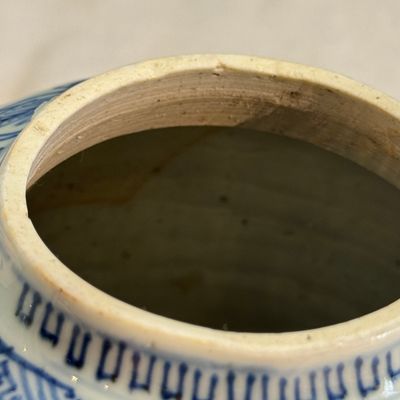 A Chinese blue and white wine pot and cover — photo 12