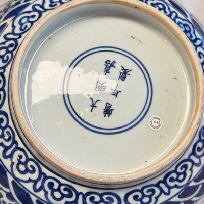 A Chinese blue, white and iron-red 'Dragons' bowl — 照片 44