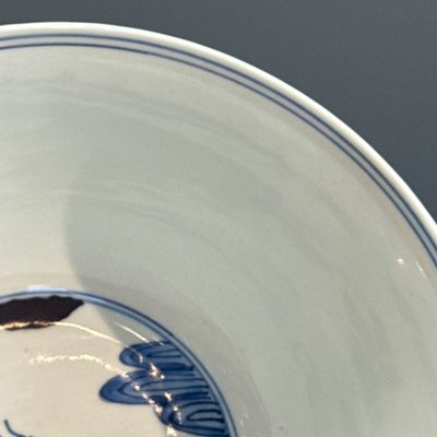 A Chinese blue, white and iron-red 'Fish among Aquatic Plants' bowl — 照片 8