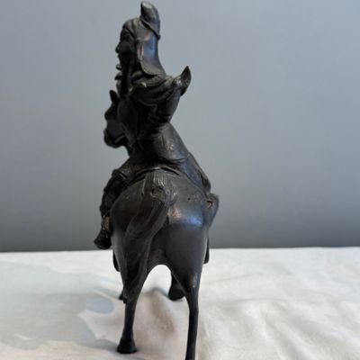 A Chinese bronze model of Guandi on horseback — photo 4
