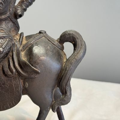 A Chinese bronze model of Guandi on horseback — photo 7