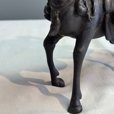 A Chinese bronze model of Guandi on horseback — photo 8