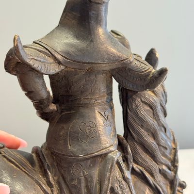 A Chinese bronze model of Guandi on horseback — photo 10