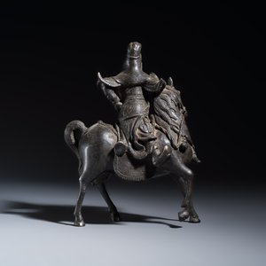A Chinese bronze model of Guandi on horseback — photo 4