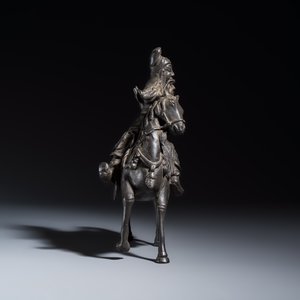 A Chinese bronze model of Guandi on horseback — photo 5
