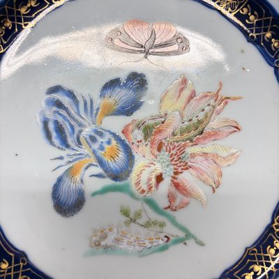 A Chinese famille rose 'Botanical' plate based on designs by the German botanist Maria Sybille Merian — foto 2