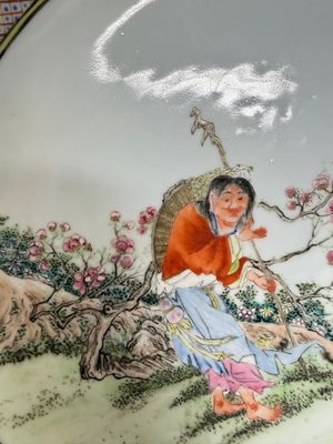 A Chinese famille rose 'Liuhai and the Three-Legged Toad' dish — photo 5