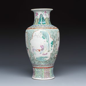 A Chinese famille rose 'Wang Xizhi 王羲之' vase — foto 2