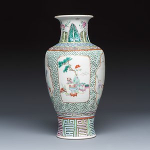 A Chinese famille rose 'Wang Xizhi 王羲之' vase — foto 5