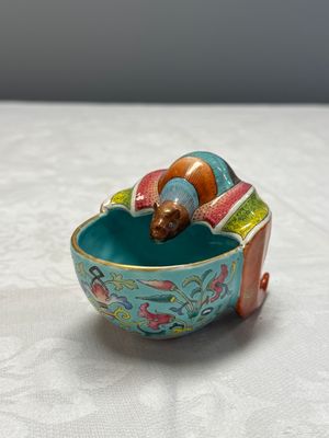 A Chinese famille rose bat-form water pot — photo 1