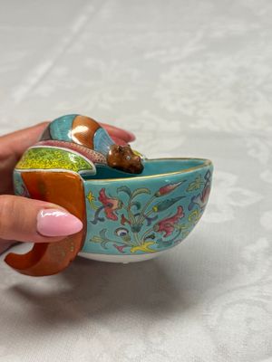 A Chinese famille rose bat-form water pot — photo 4