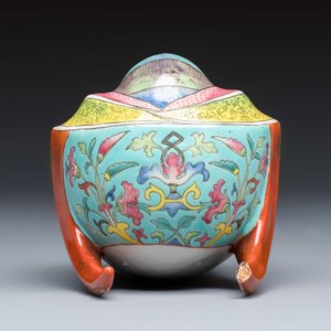 A Chinese famille rose bat-form water pot — photo 6