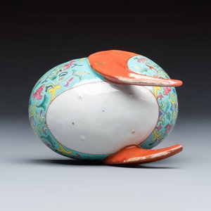 A Chinese famille rose bat-form water pot — photo 8