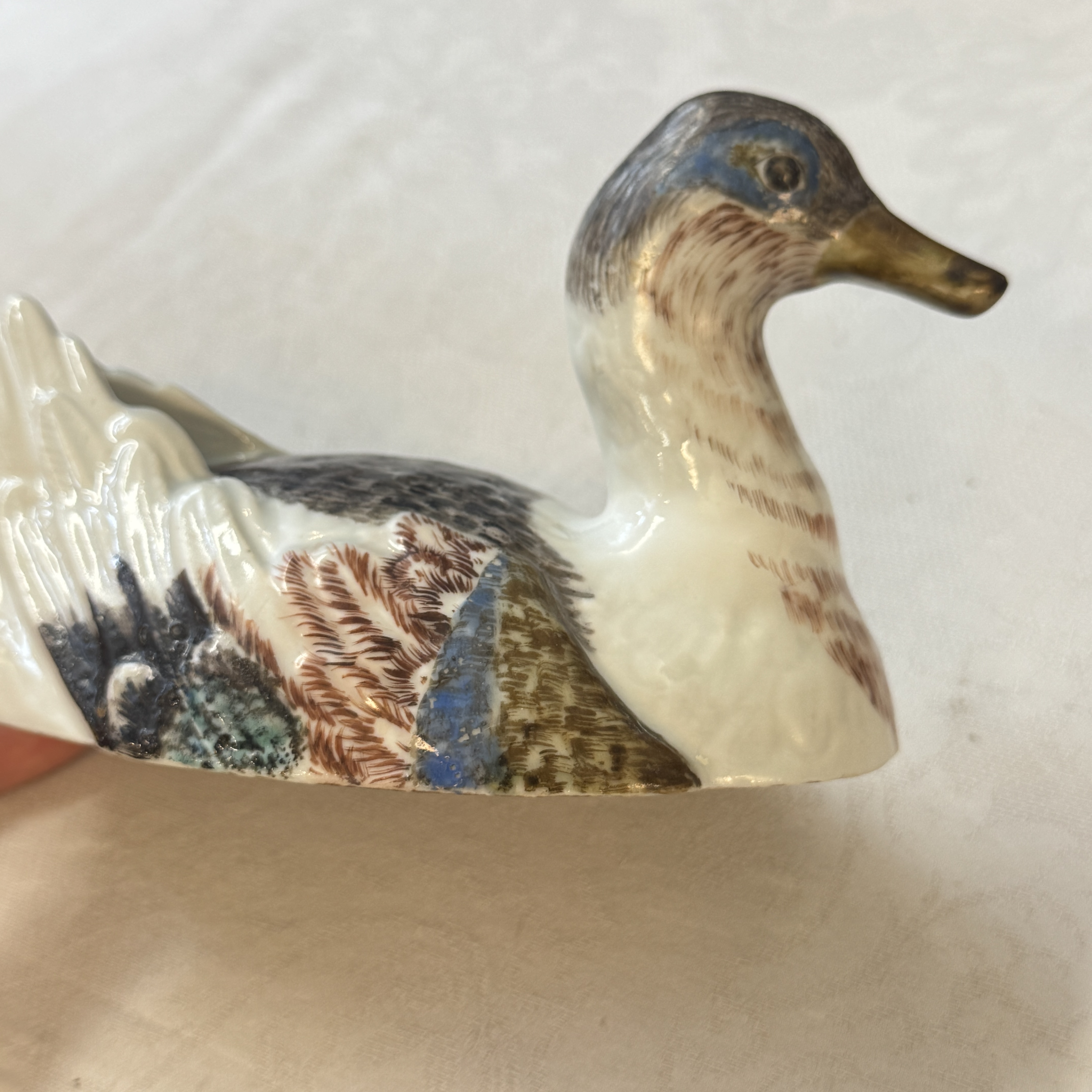 A Chinese famille rose duck-shaped tureen and cover — photo 10