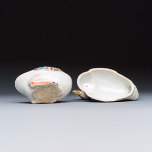 A Chinese famille rose duck-shaped tureen and cover — photo 8