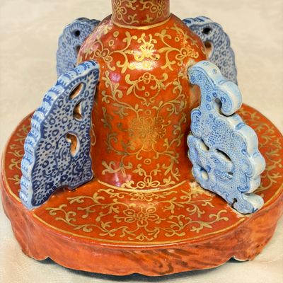 A Chinese famille rose stand, later mounted as lamp — foto 10