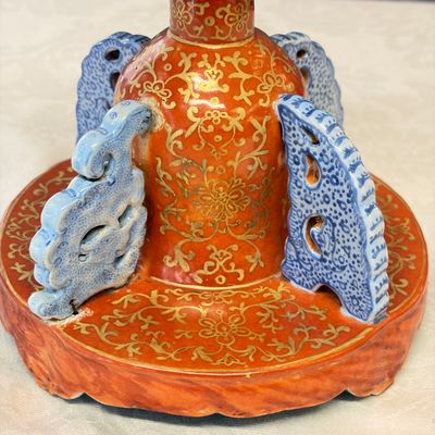A Chinese famille rose stand, later mounted as lamp — foto 11