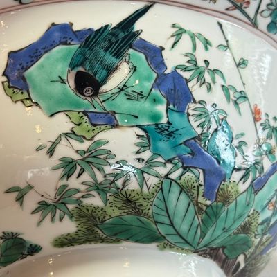 A Chinese famille verte 'Klapmuts' bowl — foto 12
