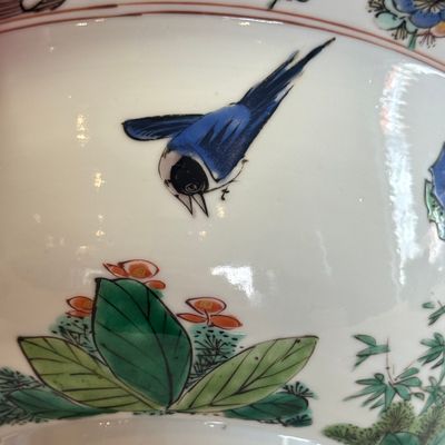 A Chinese famille verte 'Klapmuts' bowl — foto 13