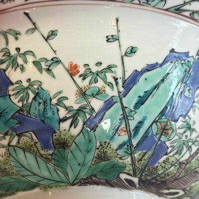 A Chinese famille verte 'Klapmuts' bowl — foto 16