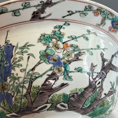 A Chinese famille verte 'Klapmuts' bowl — foto 10