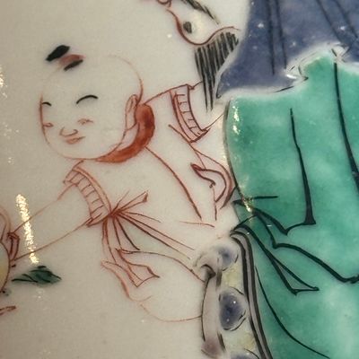 A Chinese famille verte 'Three Star Gods' albarello — foto 8