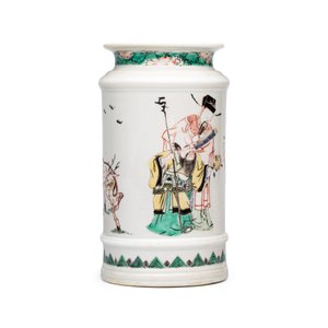 A Chinese famille verte 'Three Star Gods' albarello — foto 4