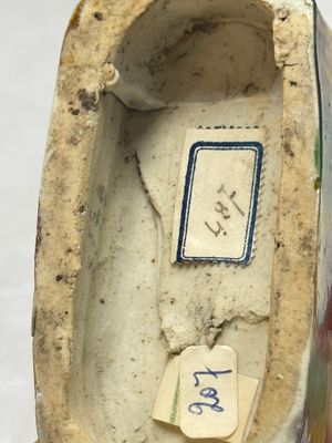 A Chinese famille verte sancai biscuit group of a man embracing a lady — photo 12