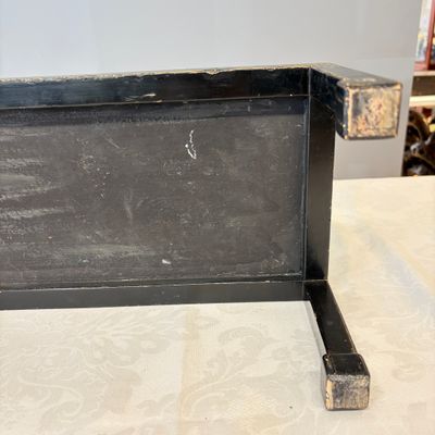 A Chinese miniature lacquer table with cloisonné plaques — photo 12