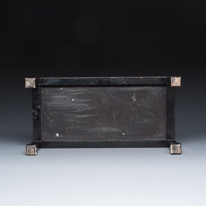 A Chinese miniature lacquer table with cloisonné plaques — photo 7