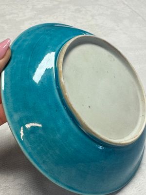A Chinese turquoise-glazed plate — photo 11