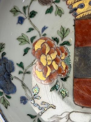 A Chinese verte-Imari 'Provinces' shaving bowl with the arms of Loven — foto 8