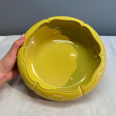 A Chinese yellow-glazed brush washer — 照片 9