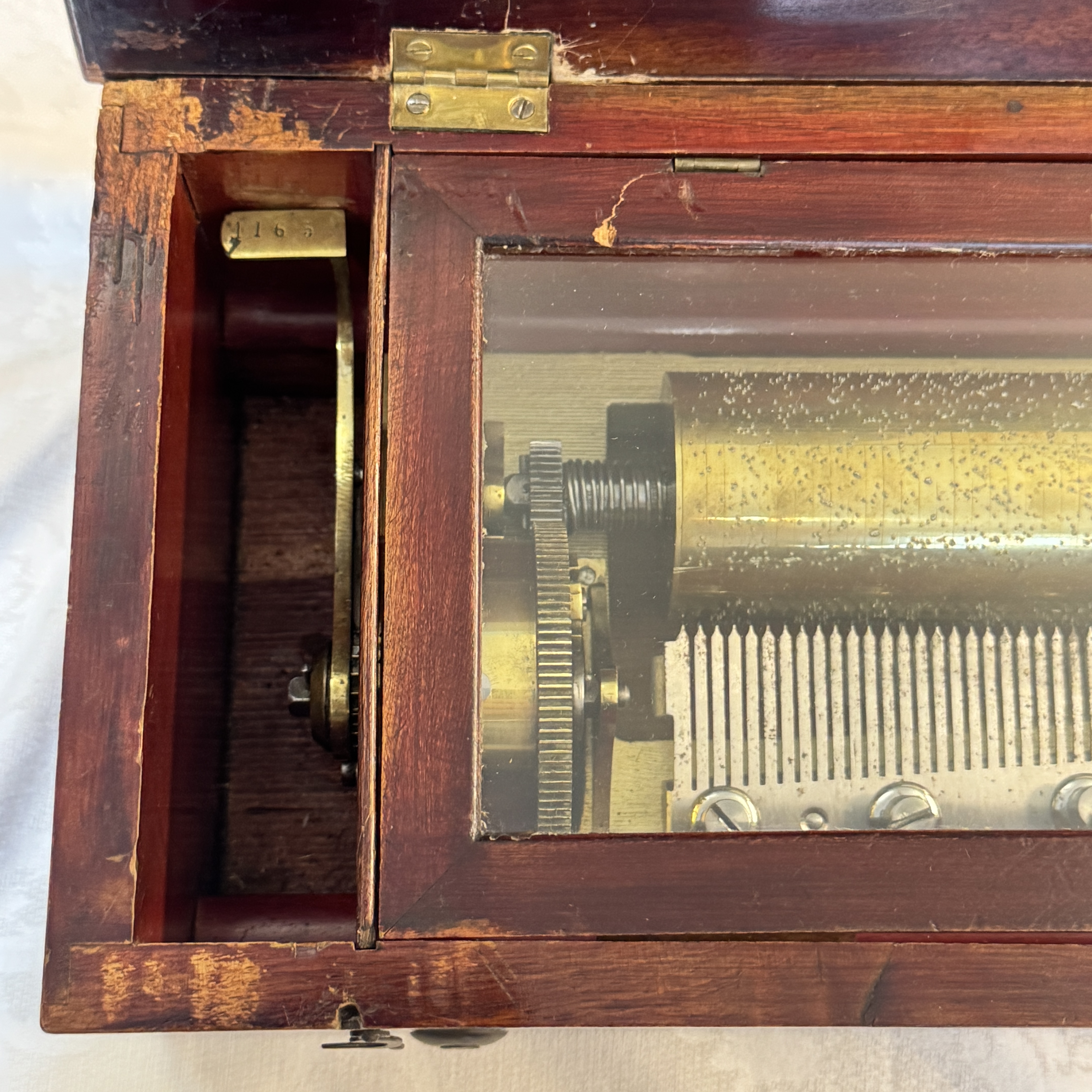 A German cylinder roll music box with 8 tunes — photo 11