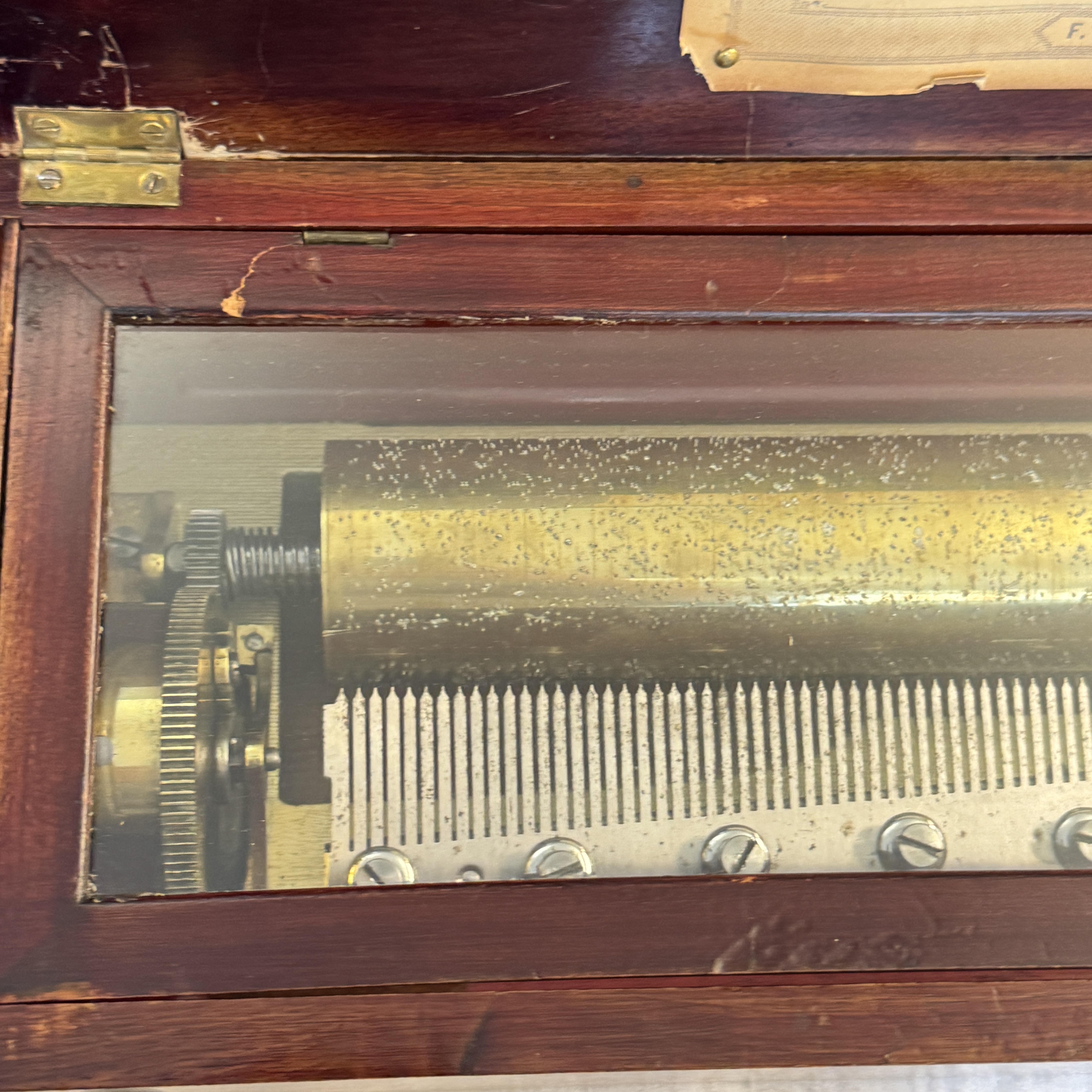 A German cylinder roll music box with 8 tunes — photo 12