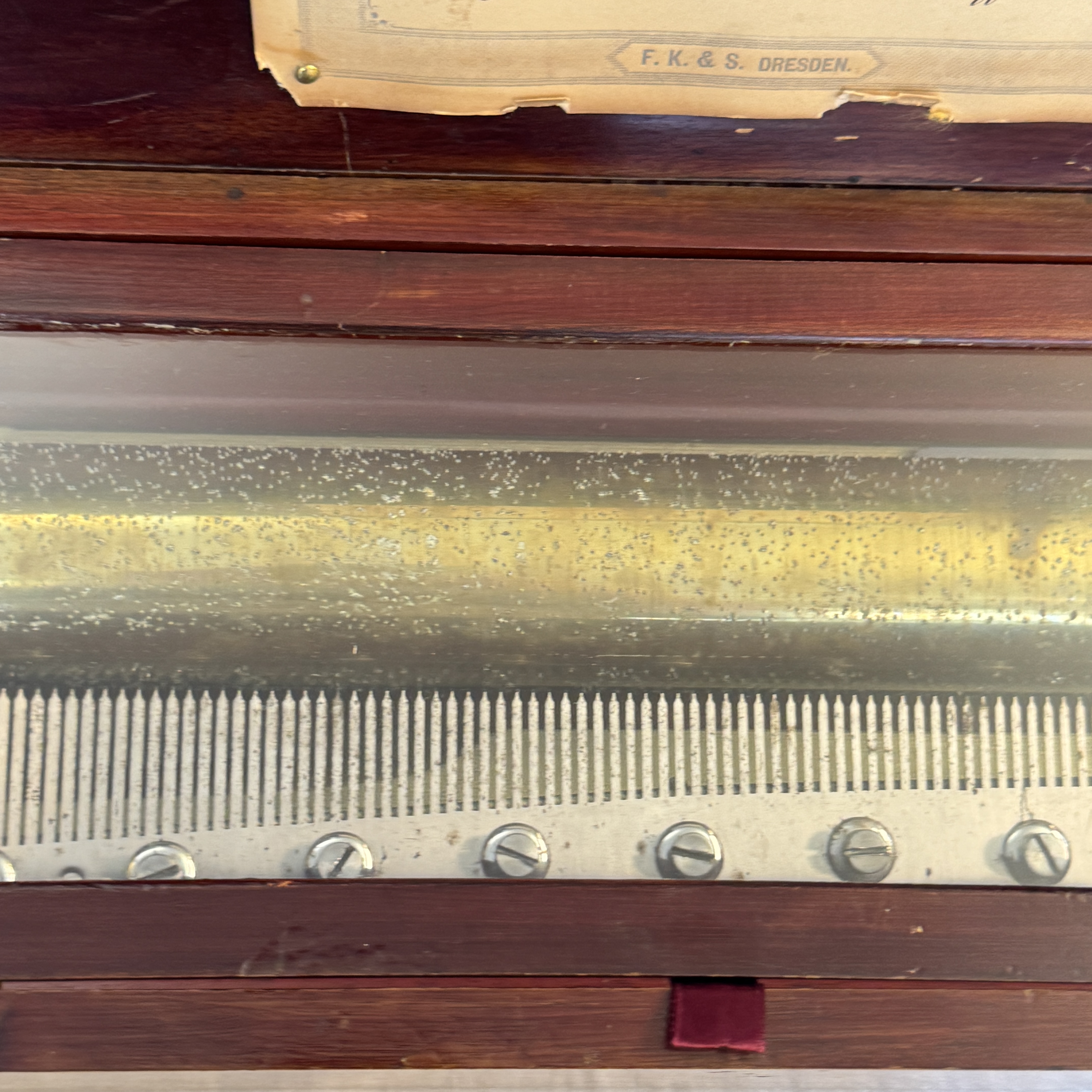 A German cylinder roll music box with 8 tunes — photo 13
