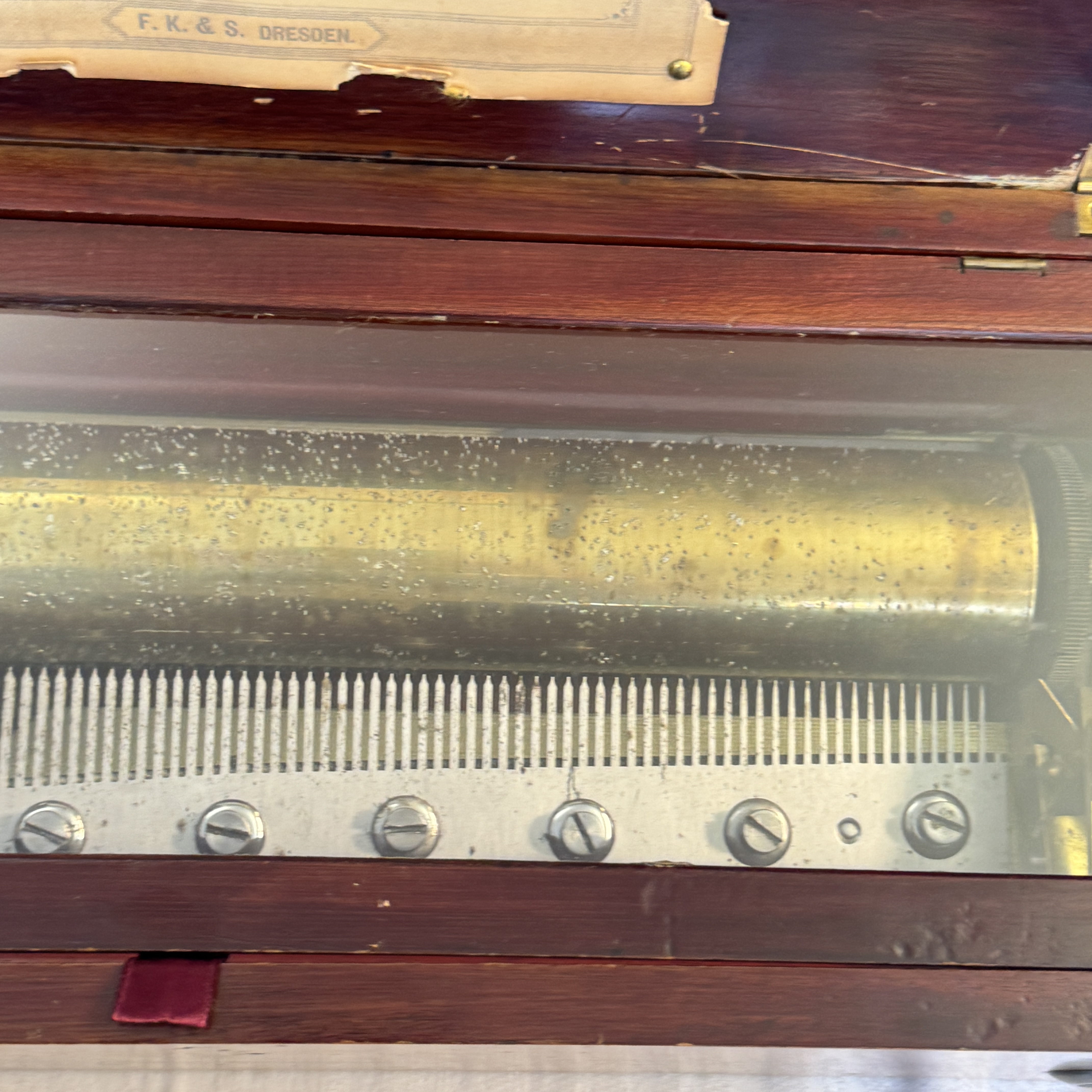 A German cylinder roll music box with 8 tunes — photo 14