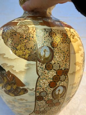 A Japanese Satsuma baluster vase with narrative design — photo 16