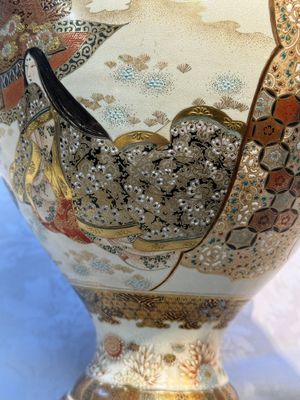 A Japanese Satsuma baluster vase with narrative design — photo 20