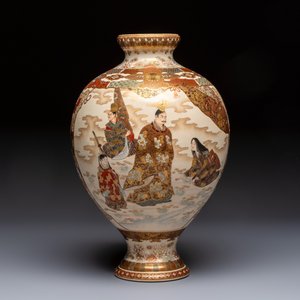 A Japanese Satsuma baluster vase with narrative design — photo 4