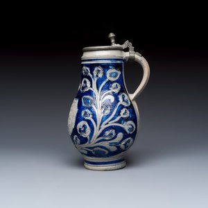 A Westerwald tankard with a mounted pewter lid — foto 2