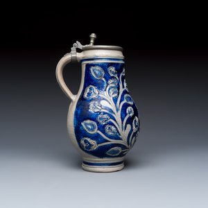 A Westerwald tankard with a mounted pewter lid — foto 4