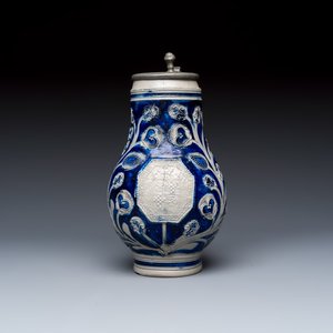 A Westerwald tankard with a mounted pewter lid — foto 5